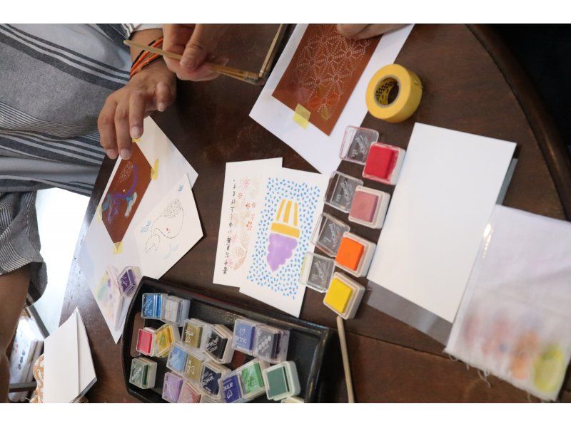 [Tokyo Asakusa] Let's dye postcards with Ise Katagamiの紹介画像