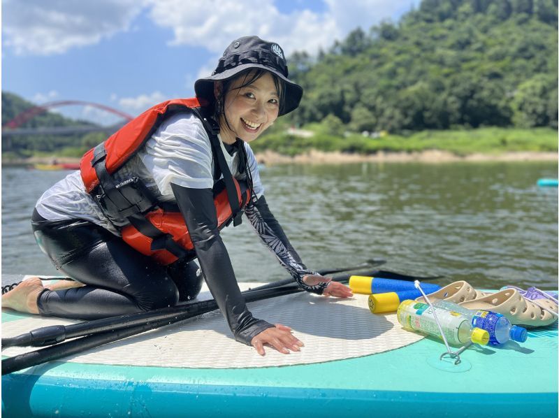 【東北・山形】白川湖SUPツアー！暑い夏こそ水遊び★ガイド付き2時間コースで初心者・ファミリーも安心＆写真プレゼントの紹介画像