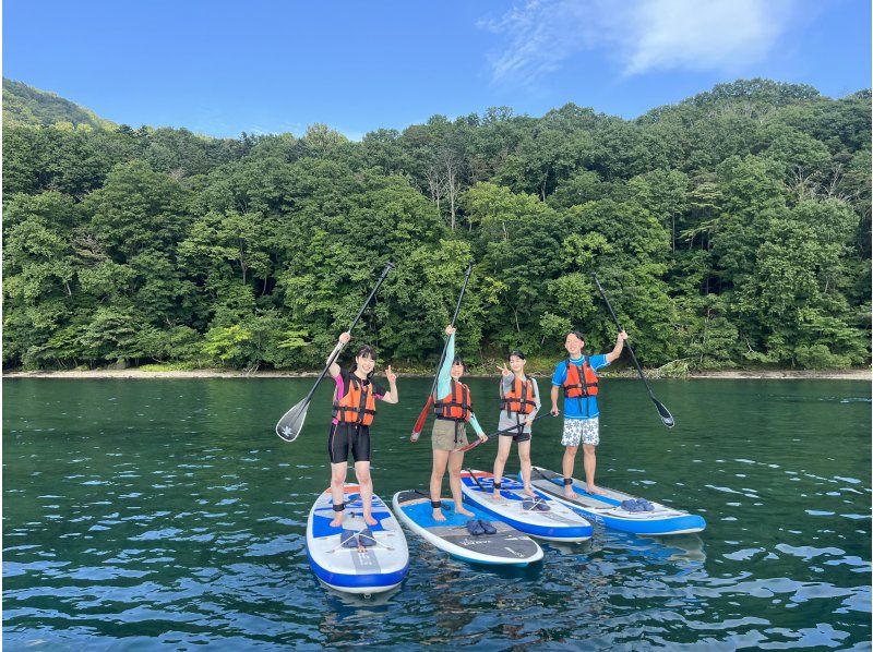 【北海道・支笏湖・２時間】 水質日本一の湖でサップ体験・写真は無料♪・ 初心者大歓迎・社員旅行や研修旅行にも♪の紹介画像