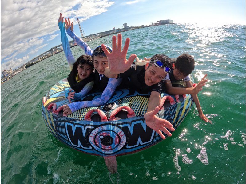 [โอกินาว่า Chatan Ginowan] ความรู้สึกที่กรีดร้องและทำให้ดีอกดีใจ! กิจกรรมทางทะเลที่ดีที่สุดกับเรือกล้วย, หินอ่อน, เจ็ทสกี "แผน 3 คะแนน B ♪"の紹介画像