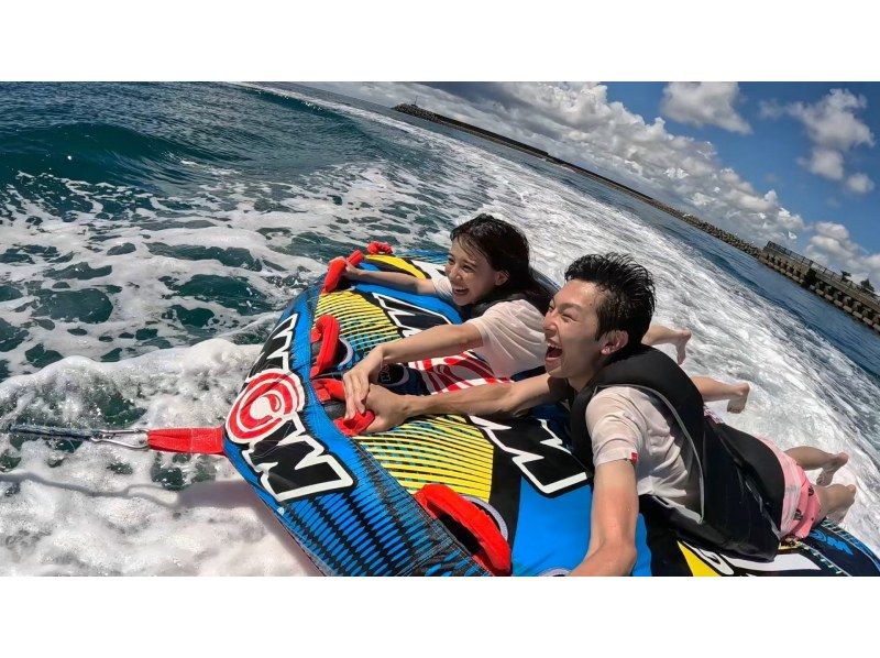 【沖縄・北谷・宜野湾】絶叫と爽快感のマリンアクティビティ『3点Bプラン』 3点は当日現地で選択OK！バナナボートや最新の乗り物がいっぱい♪の紹介画像