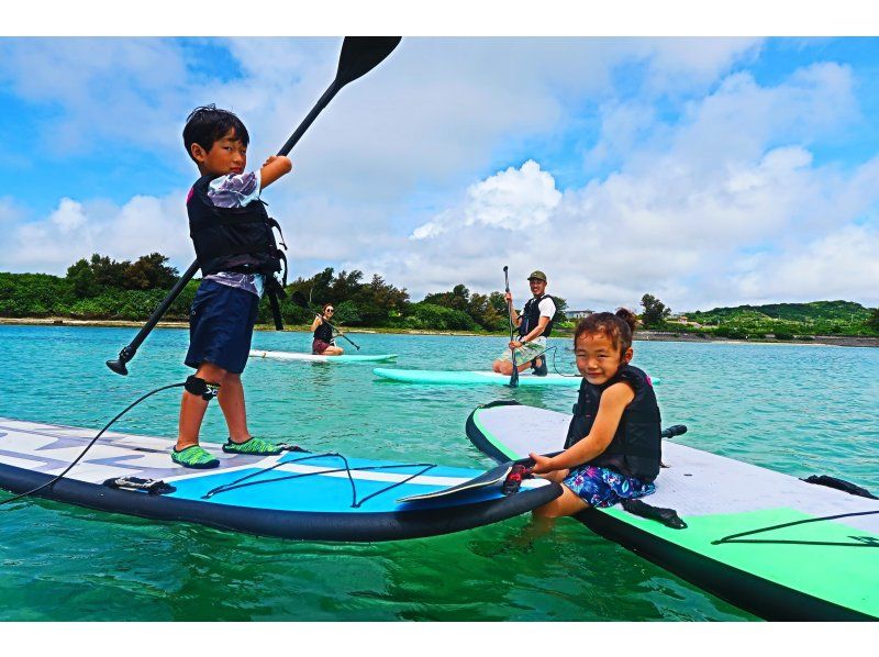 [Okinawa Oujima] "Only one group" Complete charter system ☆ Happy experience! A luxury plan of SUP & snorkel on a remote island that can be reached by car! High-definition camera photo present!の紹介画像