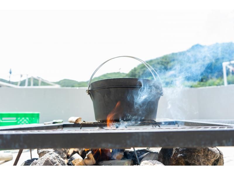 [Awaji Island/Day trip] "Family only" nature experiences! sea bream rice, drum can bath, bonfire!