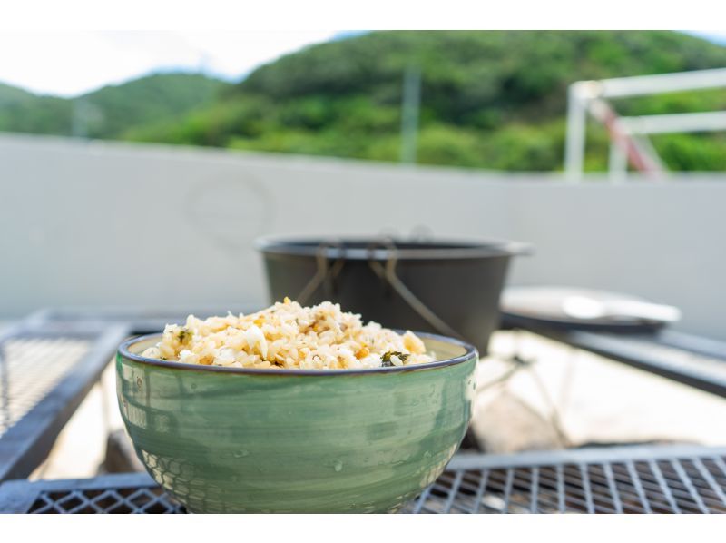 [Awaji Island/Day trip] "Family only" Have fun with nature experiences! Starting a fire, eating sea bream rice, taking a bath in a drum can, having a bonfire, enjoying sweets, and even stargazing!の紹介画像