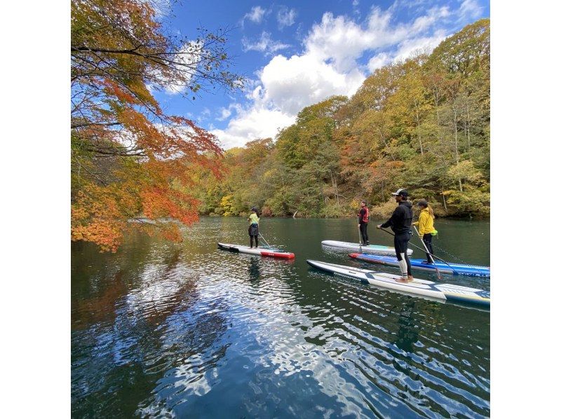 [Hokkaido/Asahikawa Sounkyo] Autumn foliage SUP cruising at Kamikawa Sounkyo Taisetsu Lake, where the autumn leaves are the earliest in Japan, and the latest GOPRO11 photography photo gift (approx. 2 hours)の紹介画像