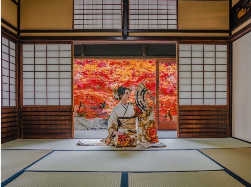 [Kansai/Osaka, Kyoto, Nara, Hyogo] Experience the beauty of autumn leaves in the colorful Kansai region! (1-day kimono rental, hair styling included)の紹介画像