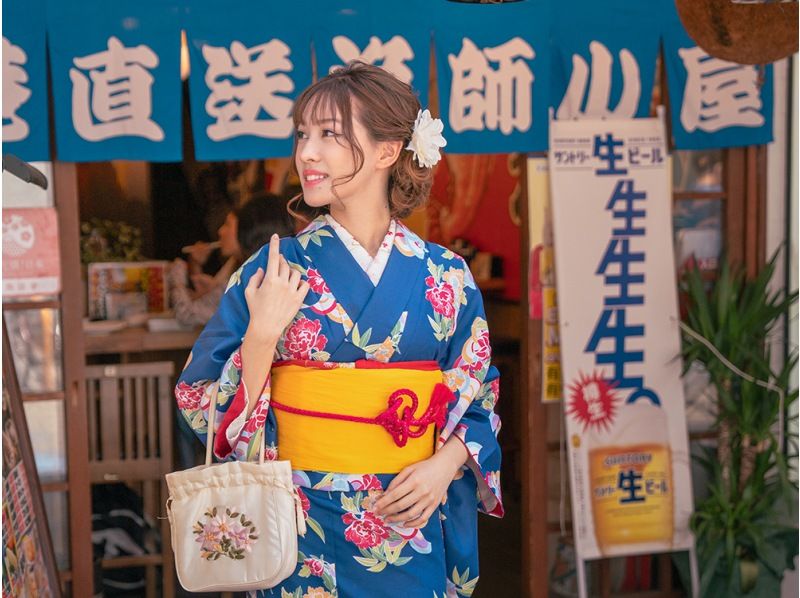 [Kansai / Osaka / Kyoto / Nara] Wear a kimono and enjoy the historical cities and nature of the Kansai area! (Yukata / Kimono 1-day plan Hair styling included)の紹介画像