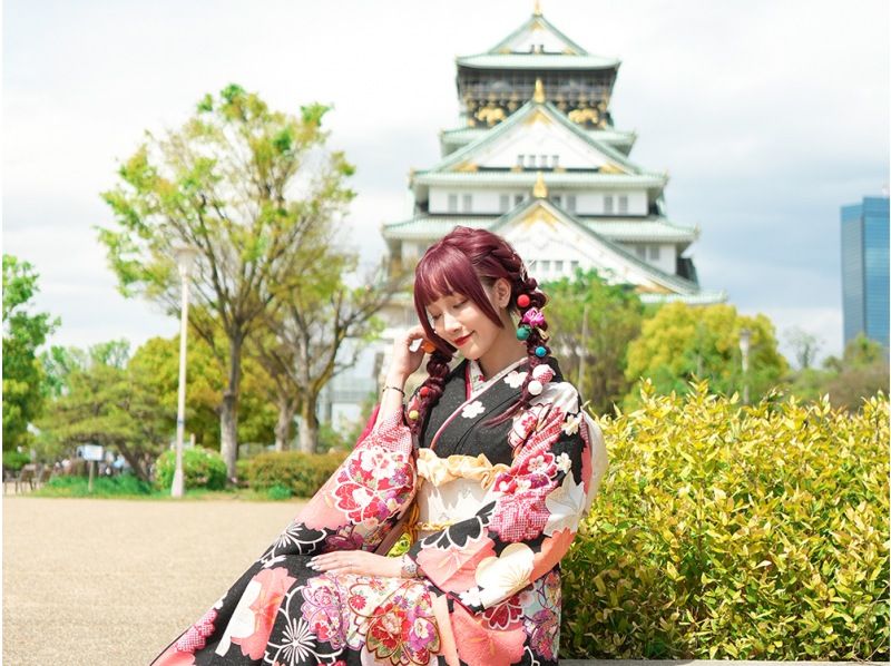  [Enjoy Osaka Castle, Dotonbori, and Tsutenkaku!] Kimono rental 6-hour planの紹介画像