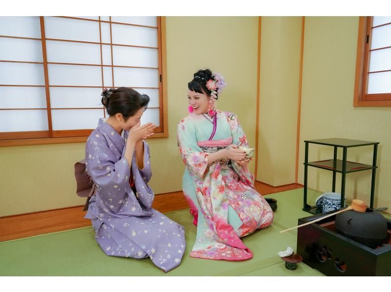 [Tokyo/Sensoji Temple] Kimono & tea ceremony authentic Japanese culture experience provided by HANAYAKAの紹介画像