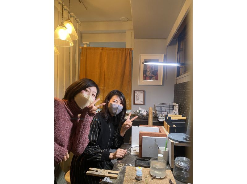 [Osaka/Shinsaibashi] (Silver) Make it by tapping! Authentic accessory making experience《Recommended for couples/women/beginners too! 》の紹介画像