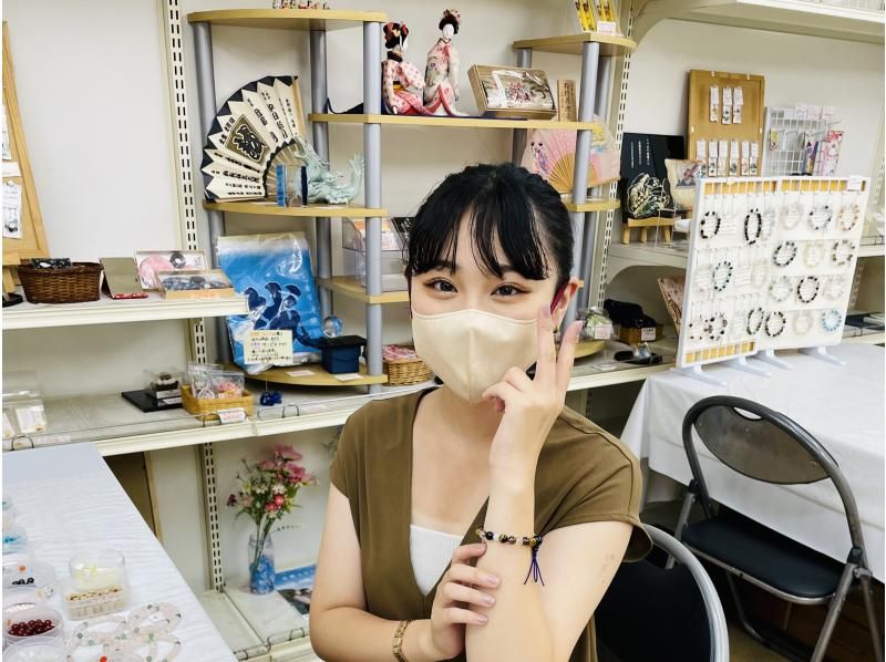 【京都・水族館近く】お得な平日５％OFF！キャンペーン。天然石で作る腕輪念珠(ブレス型じゅず)作り。ファミリー・女性・カップルにおすすめの紹介画像