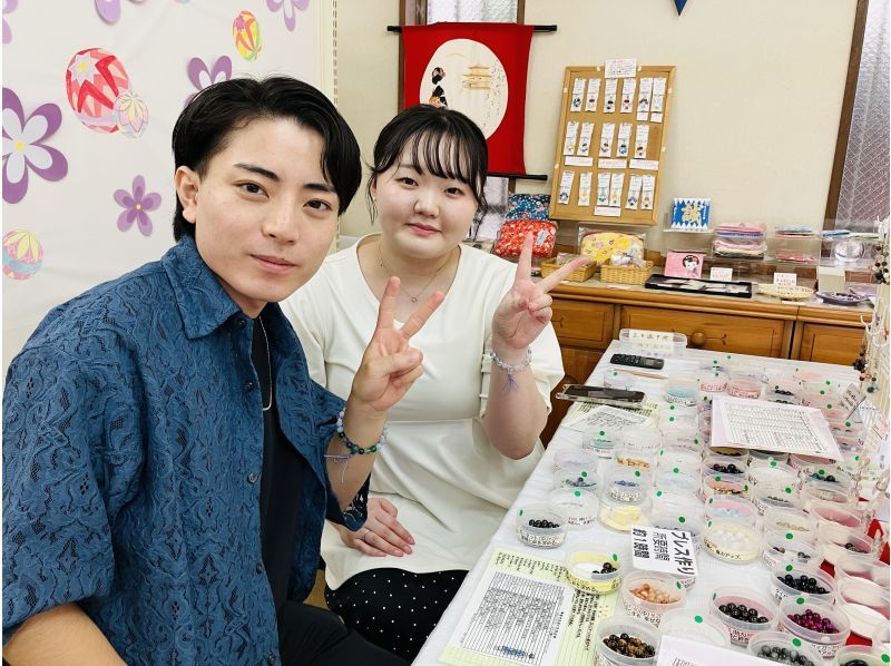 【京都・水族館近く】お得な平日５％OFF！キャンペーン。天然石で作る腕輪念珠(ブレス型じゅず)作り。ファミリー・女性・カップルにおすすめの紹介画像