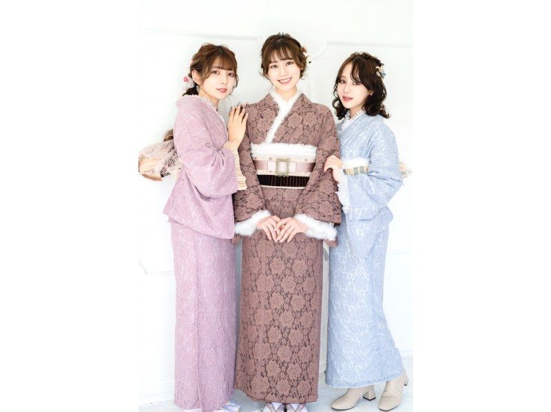 【福岡・天神】着物一式＆ヘアセット付＆着付け込プラン！雨の日は雨傘無料レンタル中♪の紹介画像
