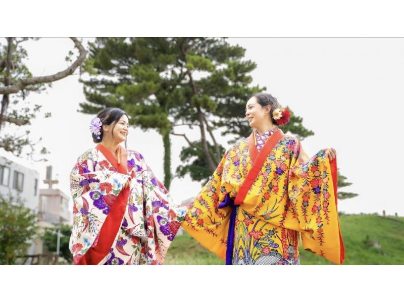[Okinawa/Naha] Ryusou rental walking plan! Comes with female hair set♪の紹介画像