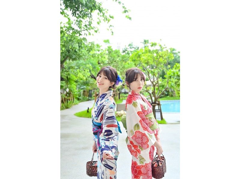 [Okinawa/Naha] Oguri Kimono Salon's original Kyoto yukata rental next day return plan!の紹介画像