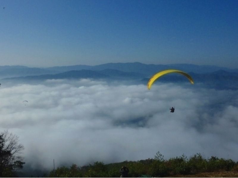 For inbound tourists [Kyoto/Kameoka] Paragliding experience "Petit Challenge + 470m Tandem Course" Free pick-up and drop-off available! Ages 10 and upの紹介画像