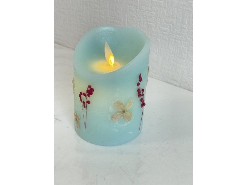 [Miyagi/Sendai] Spring sale underway! Create a one-of-a-kind botanical candle (LED candle) using your favorite flower materials♪ の紹介画像