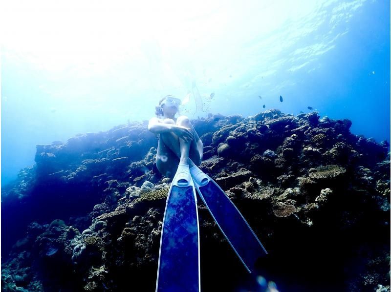 Okinawa, Motobu Town, Gorilla Chop Beach is a popular spot with beautiful corals and fish on white sand / Skin diving ꕥ Beginners are welcome! Recommended for families, couples and women!の紹介画像