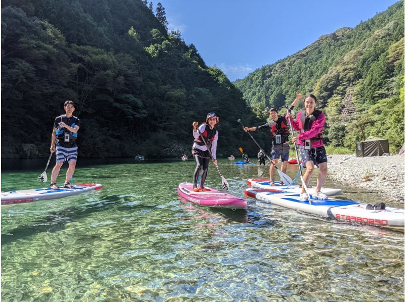 [Kochi, Niyodo River, SUP] The best plan that has it all!! "Transparent SUP included" ★ Standard set of GoPro or smartphone + drone photographyの紹介画像