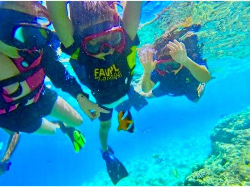 1人1组包场，小朋友也可以安心安全出行♪ 【冲绳恩纳村青之洞窟浮潜】5岁~65岁皆可参加☆ \ 很刺激！ ！海洋、鱼类和洞穴探索/当天可预约！の紹介画像