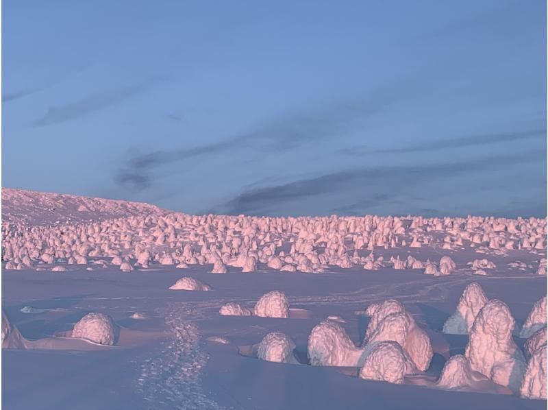 山形上山藏王立柱世界日落「夕陽樹冰」觀賞の紹介画像