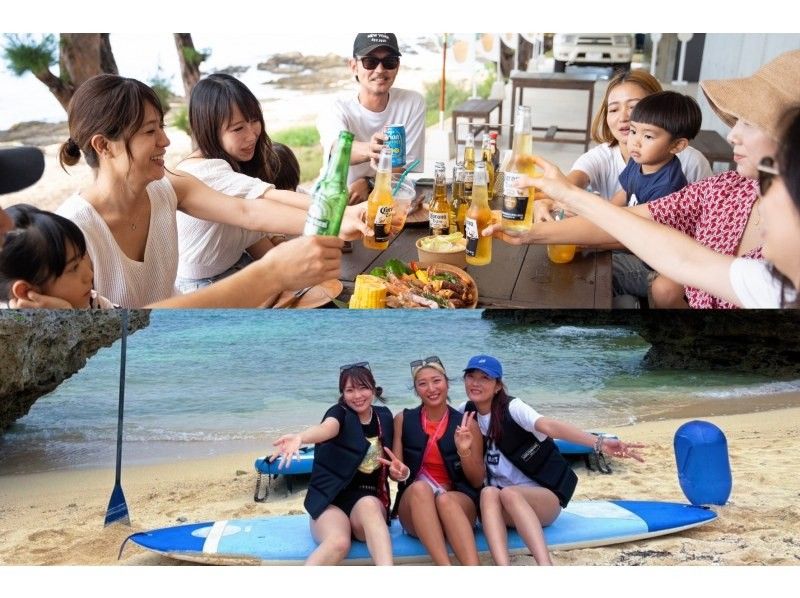 [Okinawa/Onna Village] SUP experience in the beautiful sea! The staff also took a commemorative photo when landing on a deserted island! Beginners and children welcome! Empty-handed! Please come and make memories♪の紹介画像