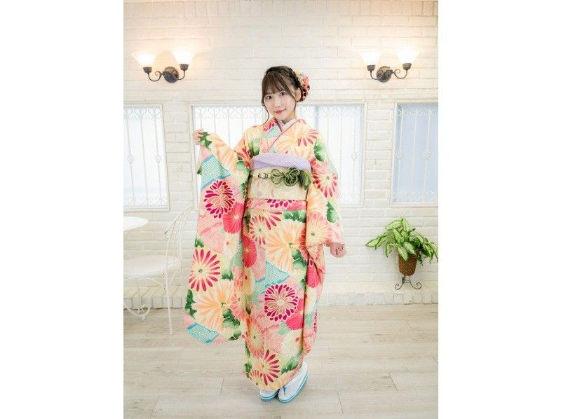 [Tokyo/Akihabara] 30,800 yen off the regular price! A long-sleeved kimono street wear plan where you can wear the long-sleeved long-sleeved kimono!の紹介画像