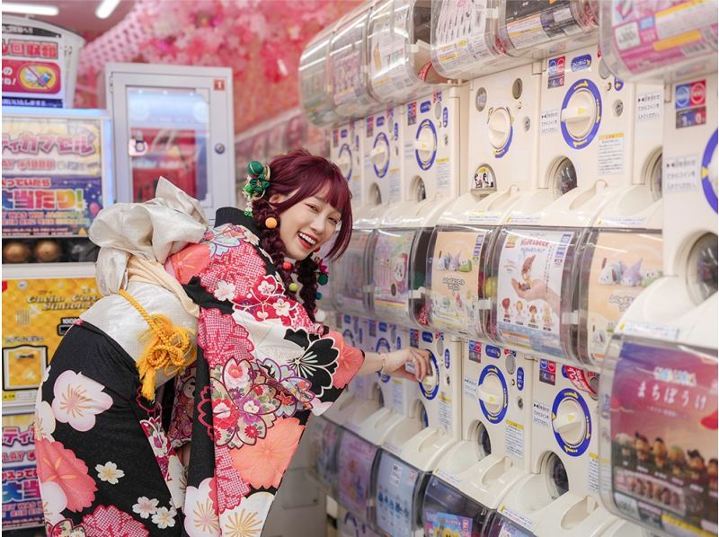 【오사카 · 도톤보리 / 난바 에리어] 기모노를 입고 난바 에리어의 네온 거리를 즐긴다! (유카타 / 기모노 90 분 플랜 헤어 세트 포함)の紹介画像