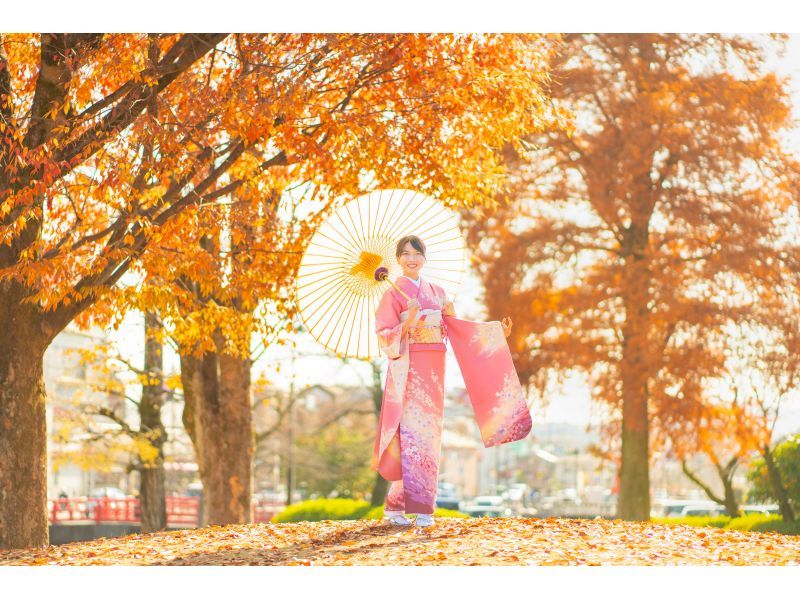 [Shizuoka/Fujinomiya] Authentic pure silk long-sleeved kimono rental ~ Stroll around Fujisan Hongu Sengen Taisha, the main shrine of Sengen Shrine while looking at Mt. Fuji! Men's kimono rental availableの紹介画像