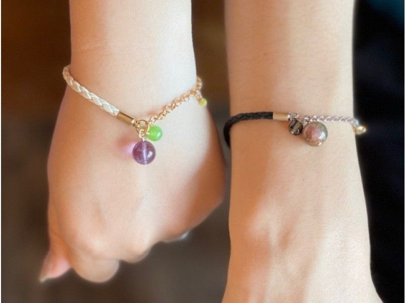 【福岡・糸島】アクセサリー制作体験  新プラン「革ひもとチェーンのブレスレット作り」初心者OK！思い出作りに♡の紹介画像