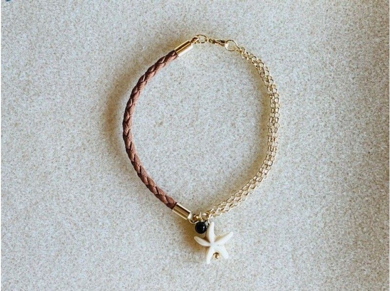 【福岡・糸島】アクセサリー制作体験  新プラン「革ひもとチェーンのブレスレット作り」初心者OK！思い出作りに♡の紹介画像