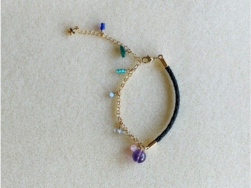 【福岡・糸島】アクセサリー制作体験  新プラン「革ひもとチェーンのブレスレット作り」初心者OK！思い出作りに♡の紹介画像