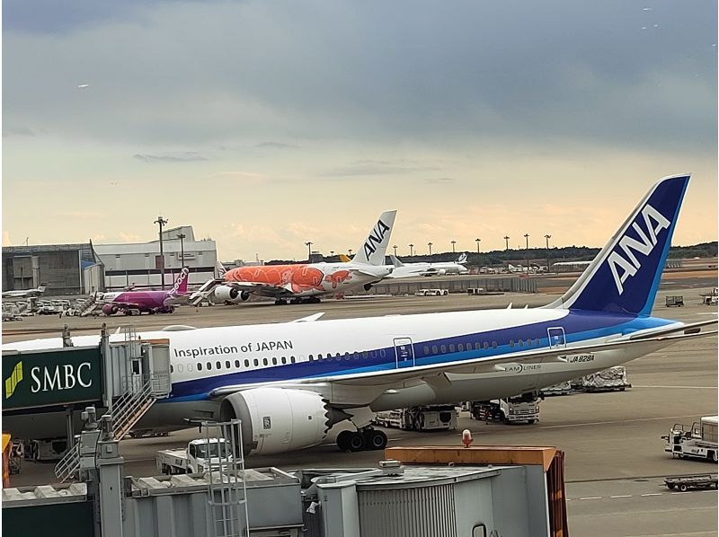 成田空港見学ツアー（3ターミナル早回り）空の湯利用で駐車場無料　小学生半額　記念品付き　少人数で催行!