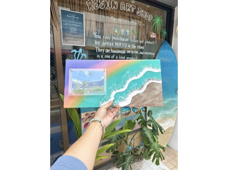 【石垣島/体験】オリジナルの海と写真で「オーシャンフォトスタンド」作り♡/ユーグレナモール徒歩1分/団体可！の紹介画像