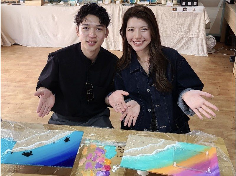 【石垣島/体験】オリジナルの海と写真で「オーシャンフォトスタンド」作り♡/ユーグレナモール徒歩1分/団体可！の紹介画像