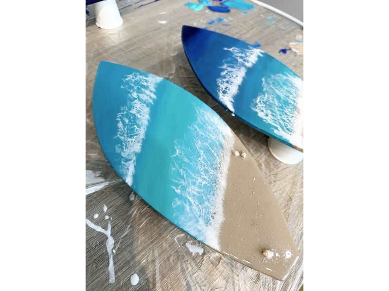 【石垣島・体験】レジンアート「サーフボード型」製作！思い出の海をカタチに♡海好きさん必見！団体も可！の紹介画像