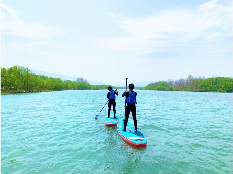 SALE! [10 minutes walk from Yoichi Station] A hidden gem! A relaxing river SUP on the Yoichi River, flowing through nature. Popular with first timers, couples and families on girls' trips.の紹介画像