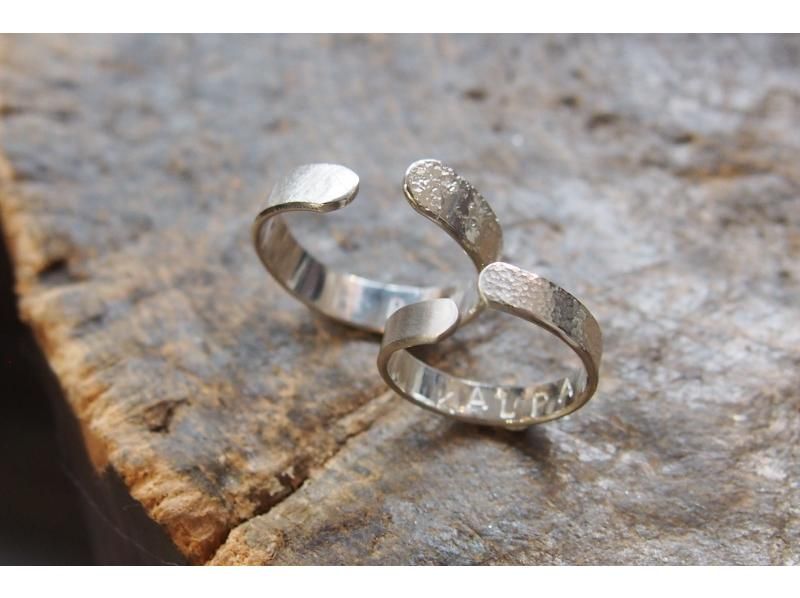 [Kyoto, Kita Ward, Handmade Rings] 90 minutes or more. Open rings. Hand-engraved on both sides!の紹介画像