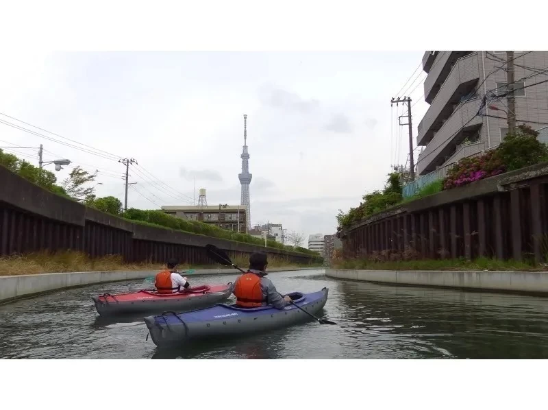【도쿄 · 스미다 구] 도시 야외! 스카이 트리 카누 투어! (JR소부선 히라이 역 근처)の紹介画像