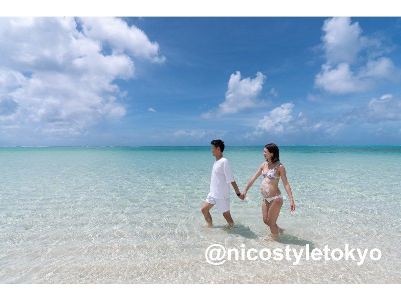 【沖縄・宮古島】プロカメラマンによる写真撮影付き！マタニティペイントで大切な瞬間を記念に残しませんか？お腹を可愛く彩るマタニティアート。の紹介画像