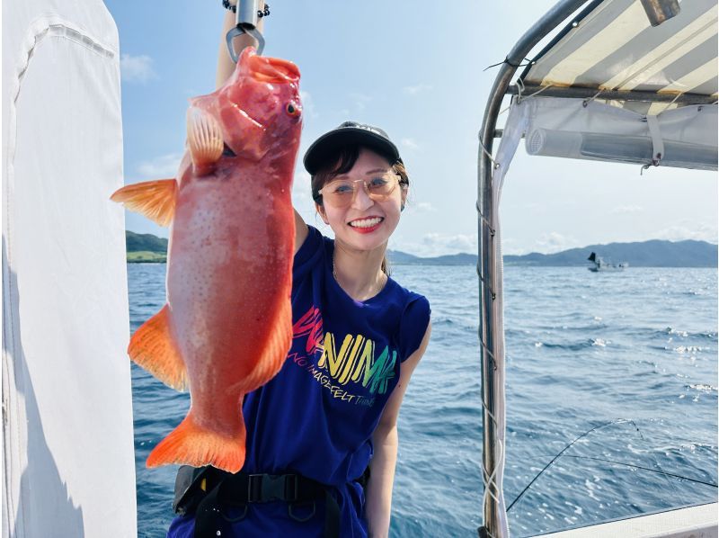 【スーパーサマーセール2024】石垣島で半日泳がせ釣りで大物を狙おう。アカジンミーバイを釣り上げろ！【AM4時間コース】の紹介画像