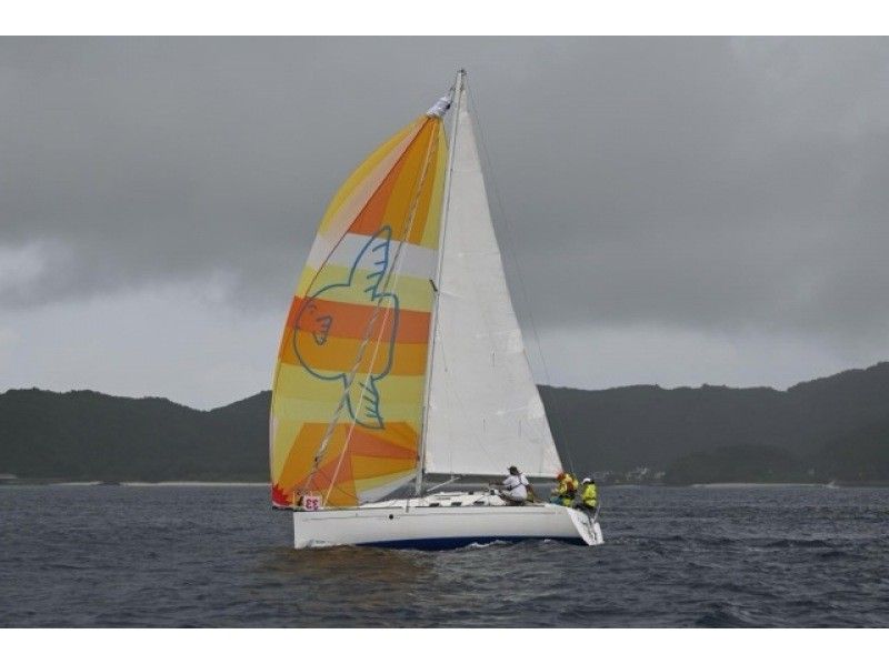 [Okinawa, Ginowan] A different kind of Okinawan marine sports experience - Executive experience Sailing Cruiser Yacht runs on wind power only without an engine!の紹介画像