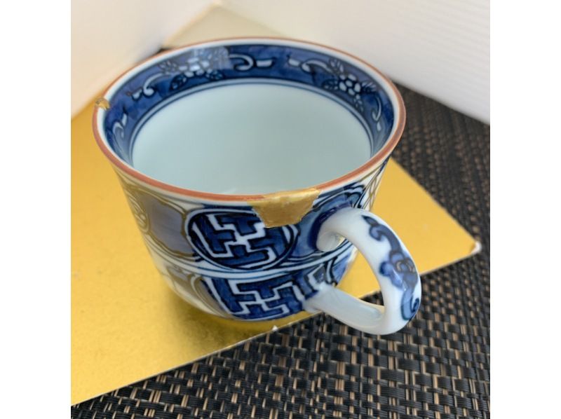 【大阪・箕面】日本で簡単金継ぎ体験　自宅ワークショップ（お茶・和菓子付き）の紹介画像