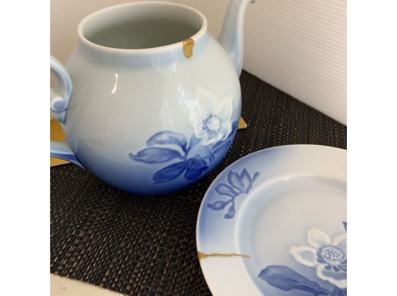 【大阪・箕面】日本で簡単金継ぎ体験　自宅ワークショップ（お茶・和菓子付き）の紹介画像