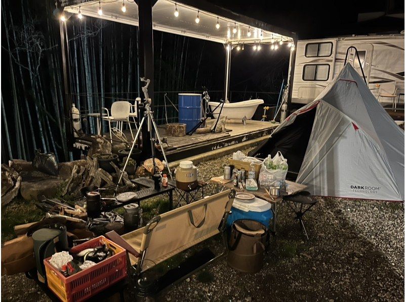 [Shizuoka/Atami] PrivateOutdoorFacility Outdoor experience facility "Base Camp Yugawara" tent/tarp site (2-15 people)の紹介画像