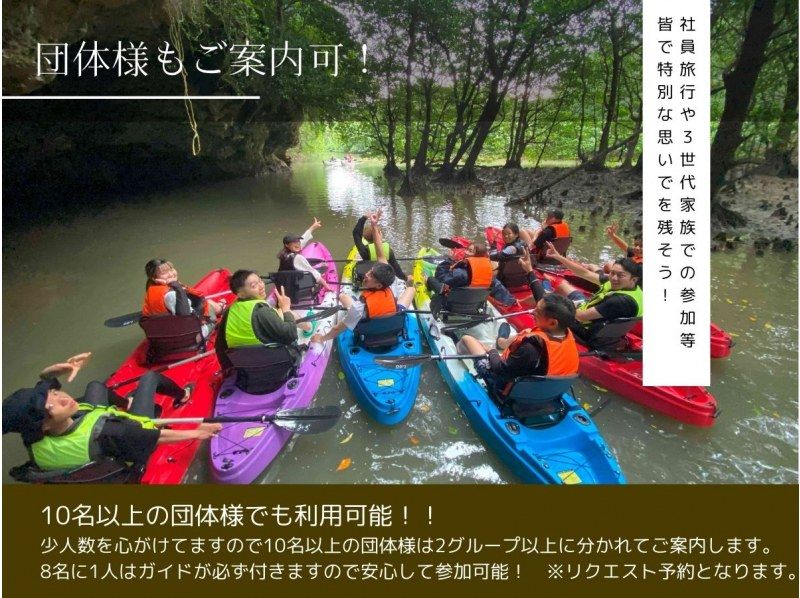 石垣島人気スポットで宮良川マングローブカヤック！★グループ割★４名様以上で１人3,900円◆安心の少人数制＆背もたれ付◆撮影付き◆通常プランの紹介画像