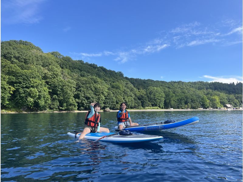 【北海道・支笏湖】水質日本一の湖でプライベートなサップ体験！写真や動画は無料プレゼント・ 初心者大歓迎・小さなお子様やDOGSUPも♪の紹介画像