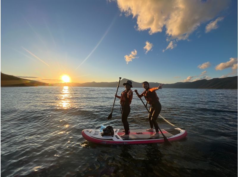 【北海道・支笏湖】水質日本一の湖でプライベートなサップ体験！写真や動画は無料プレゼント・ 初心者大歓迎・小さなお子様やDOGSUPも♪の紹介画像
