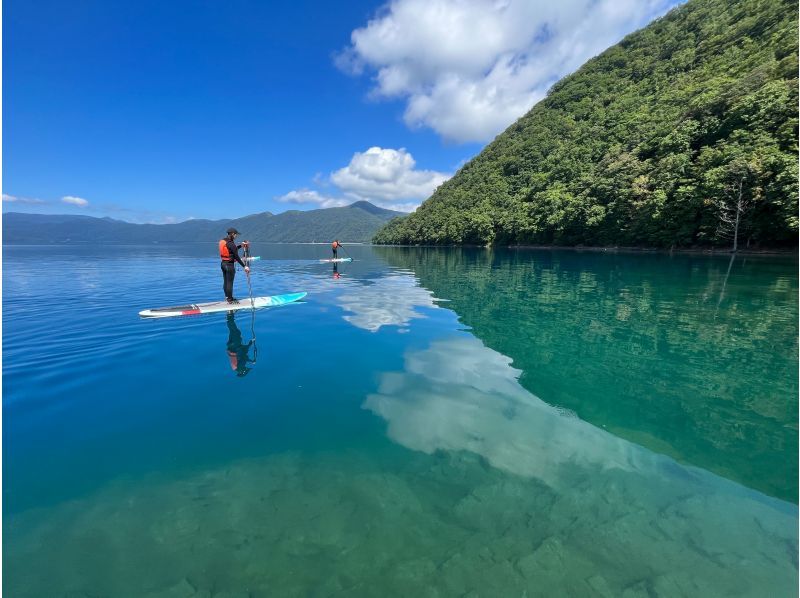 【北海道・支笏湖】水質日本一の湖でプライベートなサップ体験！写真や動画は無料プレゼント・ 初心者大歓迎・小さなお子様やDOGSUPも♪の紹介画像