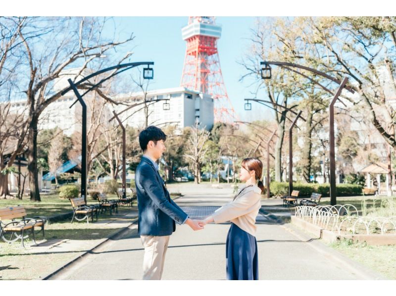 [โตเกียว/สวนชิบะ] มาถ่ายรูปโรแมนติกโดยมีโตเกียวทาวเวอร์เป็นฉากหลังกันเถอะ! คู่รักยินดีต้อนรับ!の紹介画像